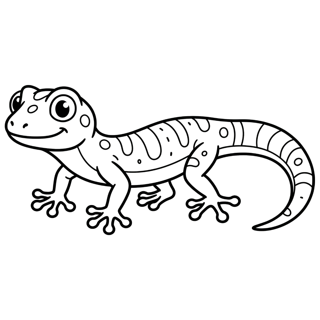 páginas para colorear imprimibles Geco