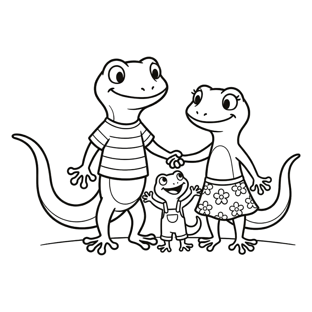 colorear páginas de Geco