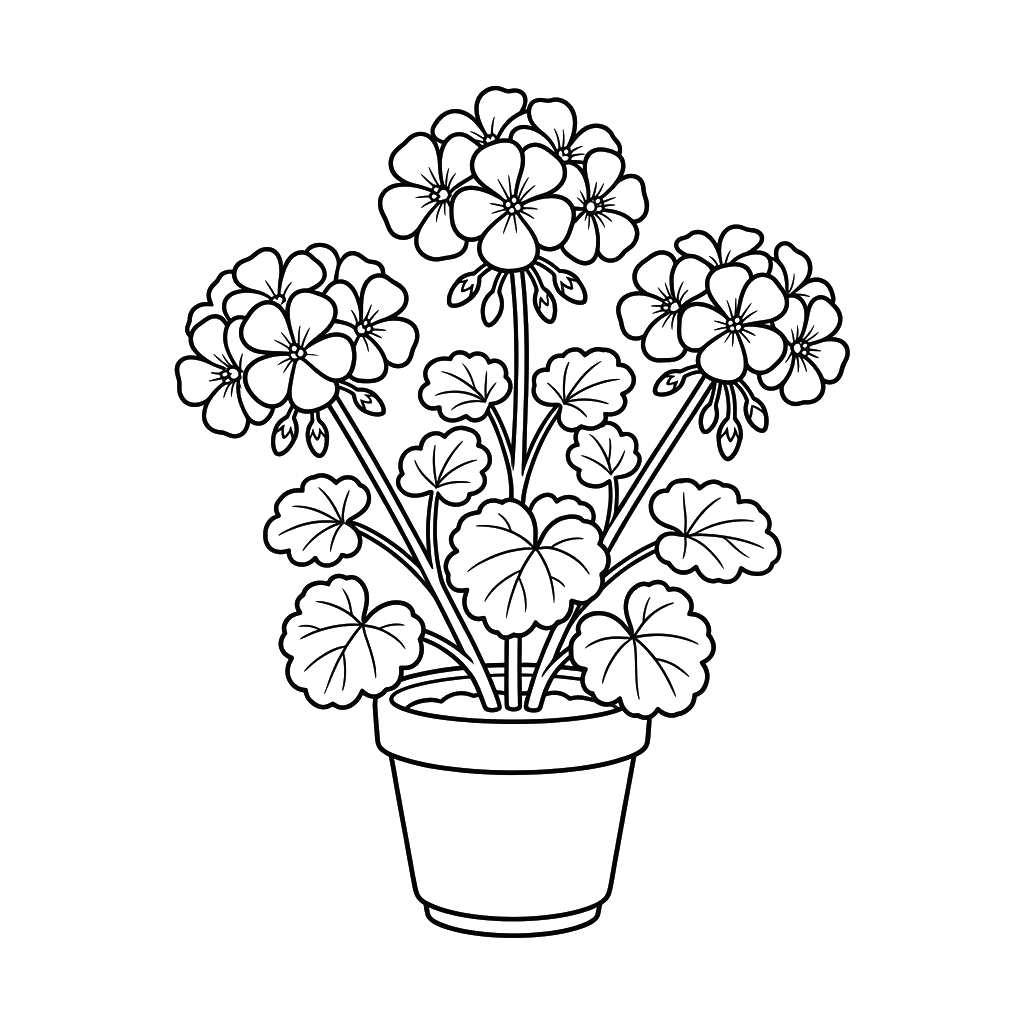 Geranio páginas para colorear para adultos pdf 1