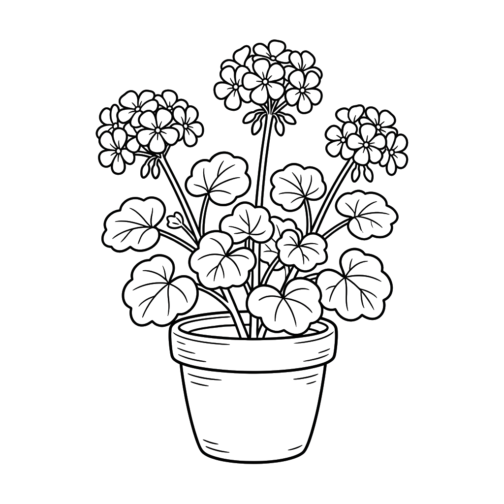 Geranio páginas para colorear para adultos pdf