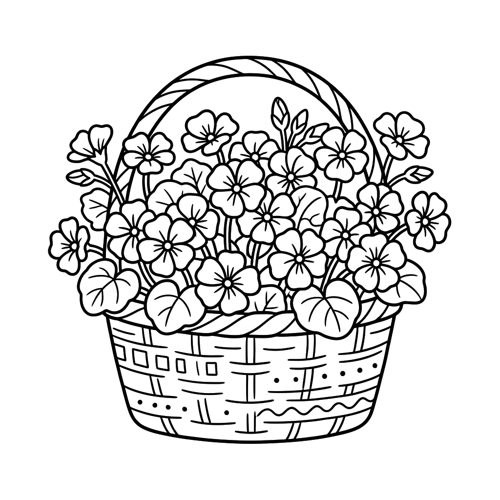 páginas para colorear imprimibles Geranio para adultos