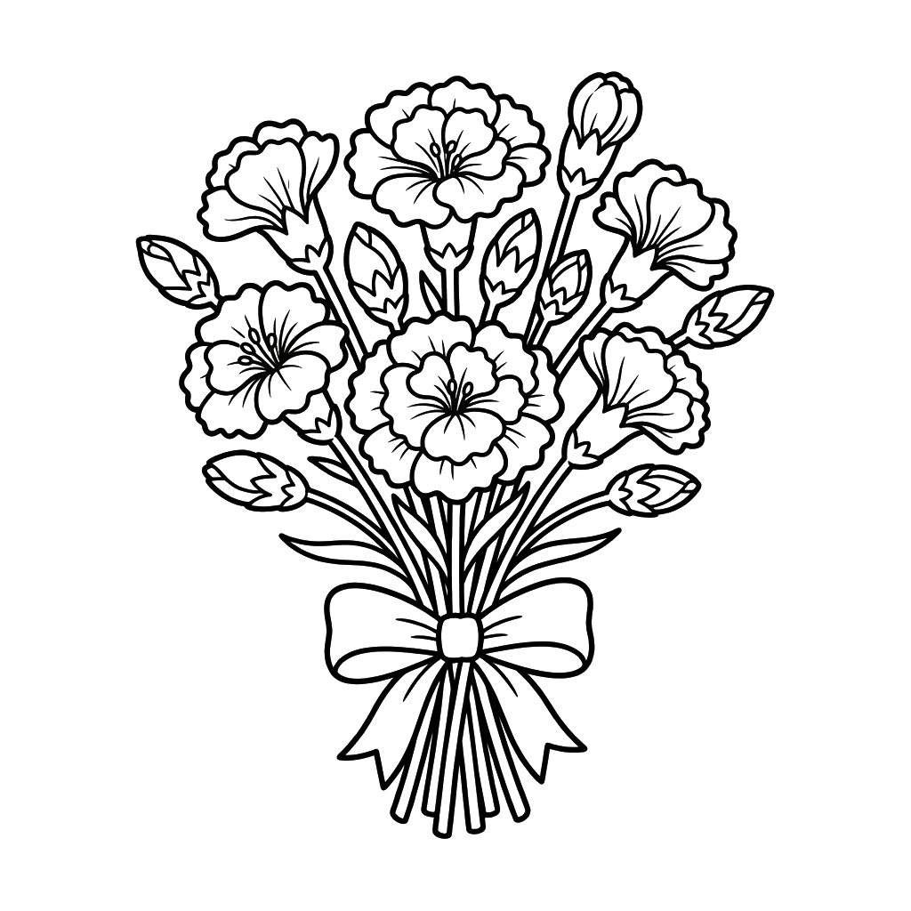 Geranio páginas para colorear de adornos