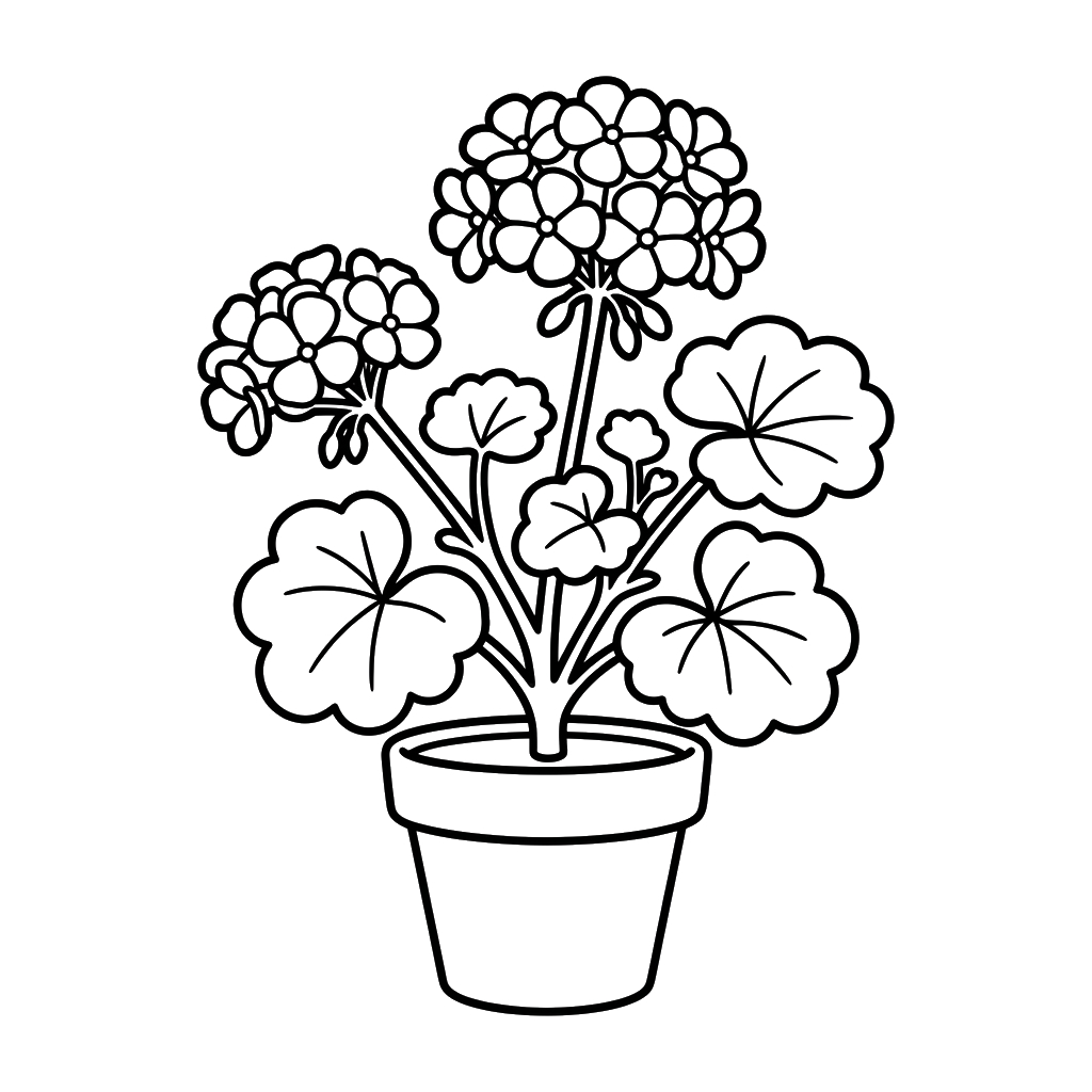 páginas para colorear imprimibles Geranio