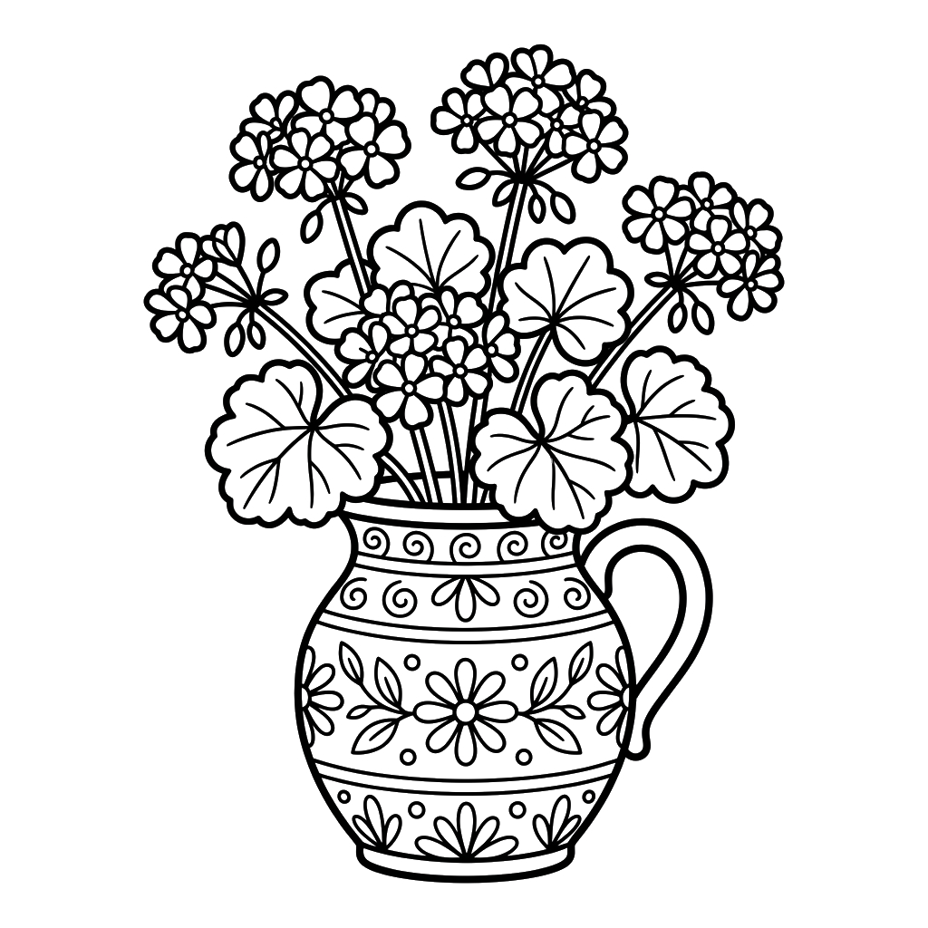 Geranio páginas para colorear gratis