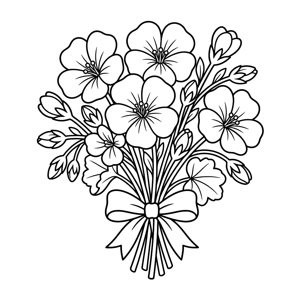 niños Geranio páginas para colorear