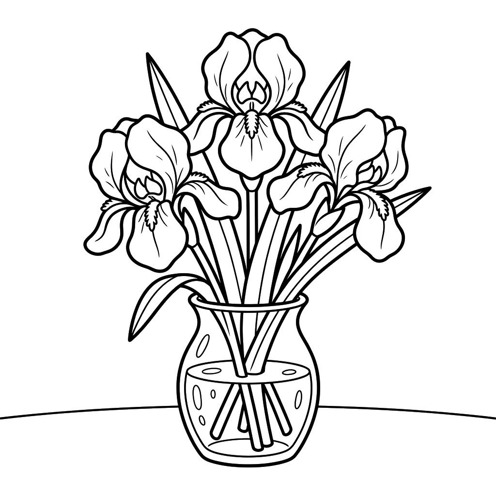 páginas para colorear Iris imprimibles gratis