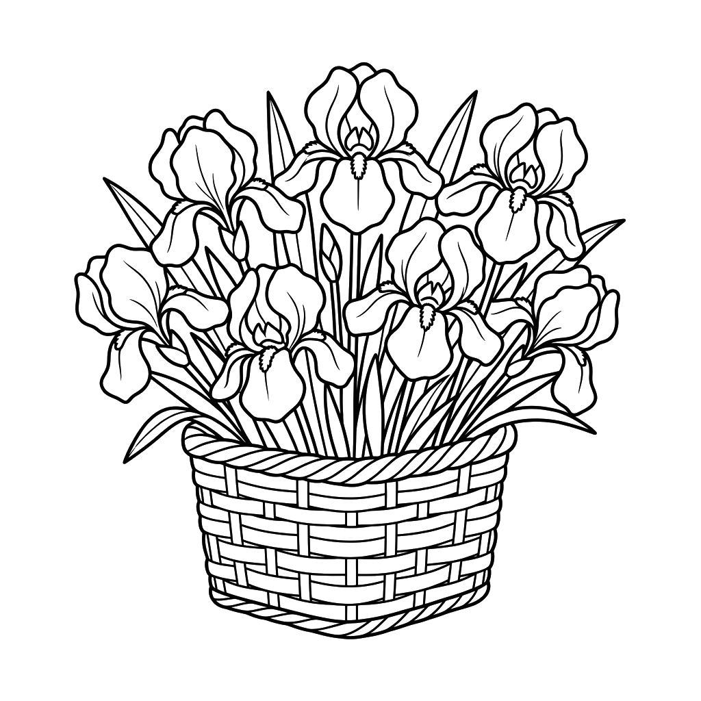 Iris páginas para colorear para adultos pdf