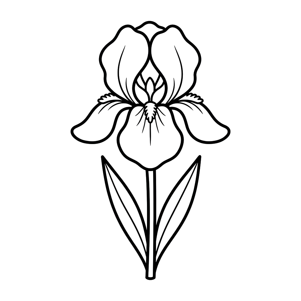 Iris páginas para colorear para adultos