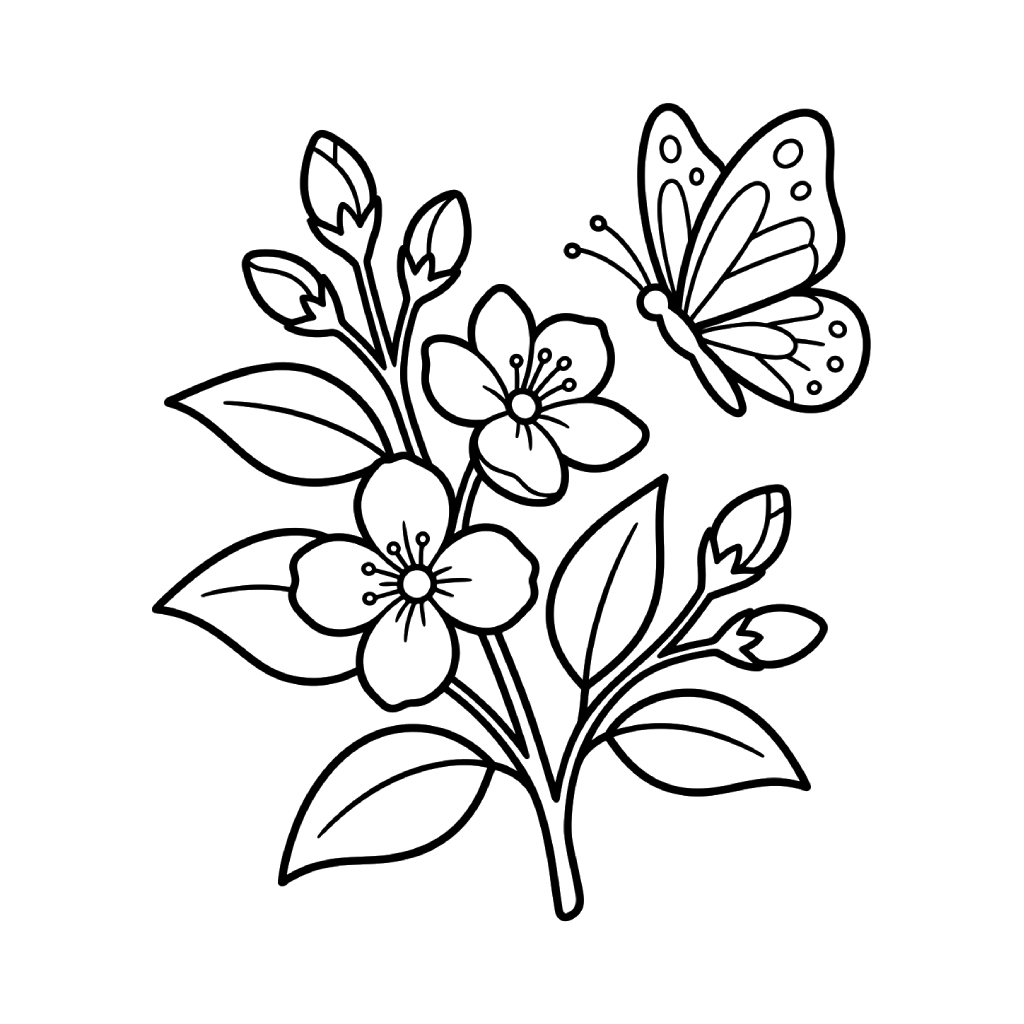 Jazmín para colorear