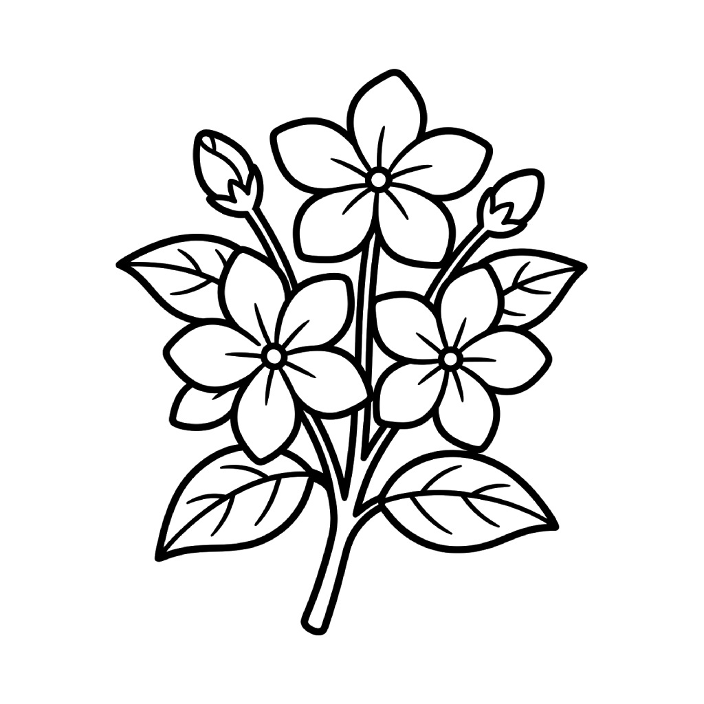 Jazmín adornos para colorear