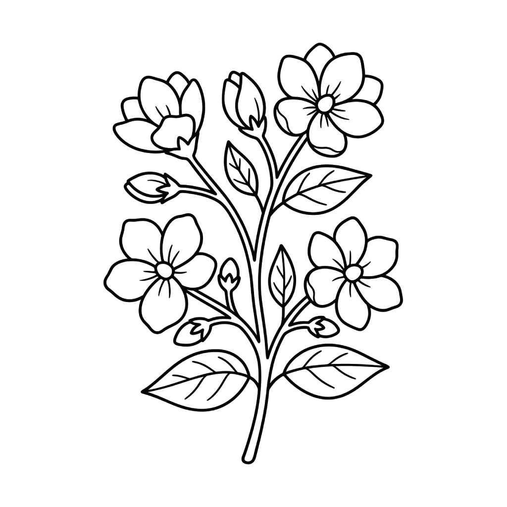 Jazmín páginas para colorear para adultos