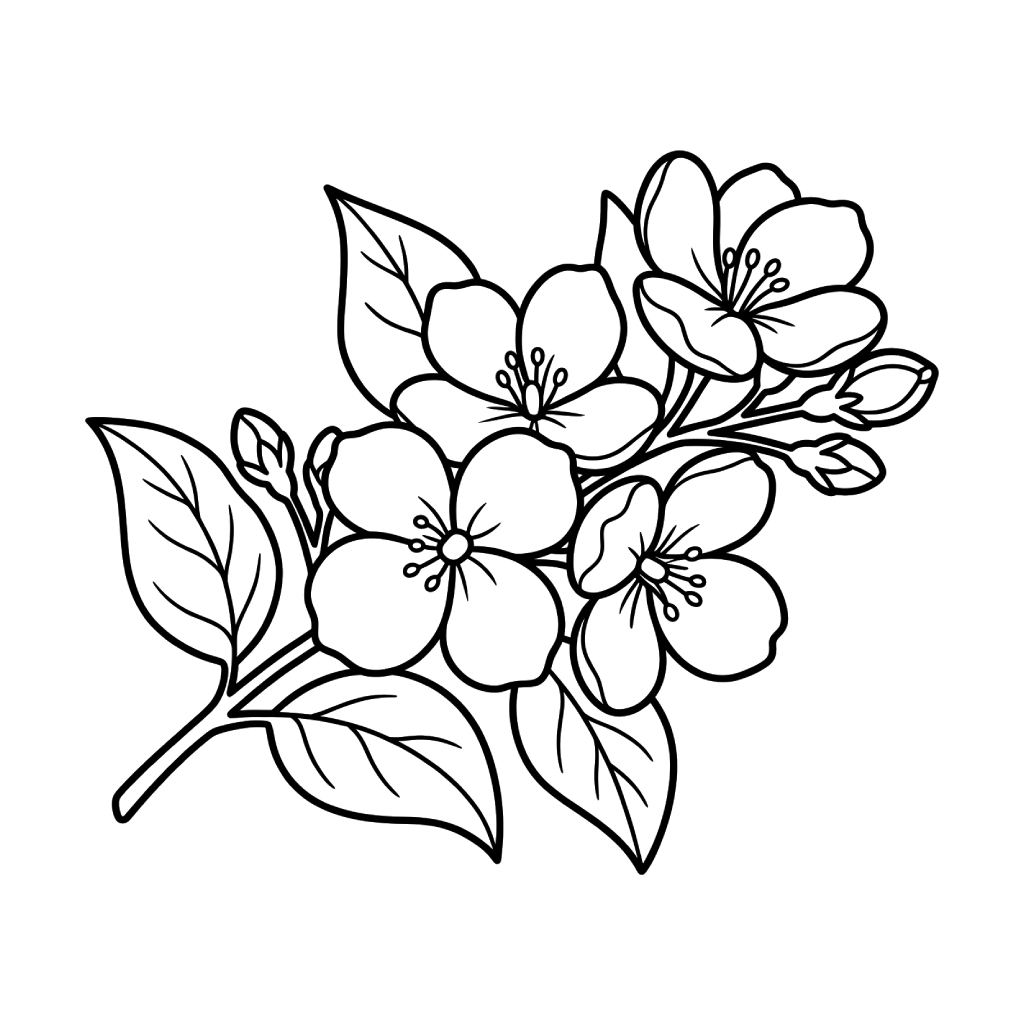 páginas para colorear Jazmín gratis