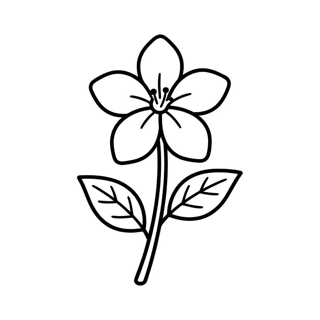 páginas para colorear para imprimir gratis Jazmín