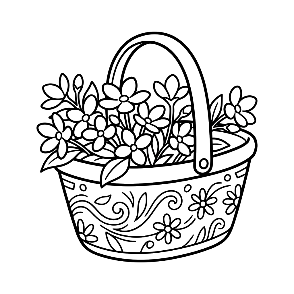 Jazmín páginas para colorear fáciles