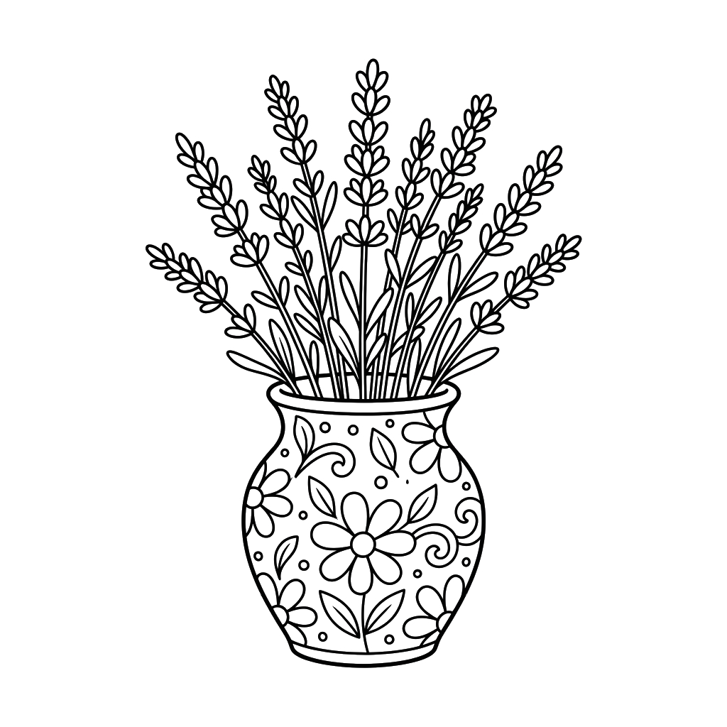 páginas para colorear para adultos Lavanda