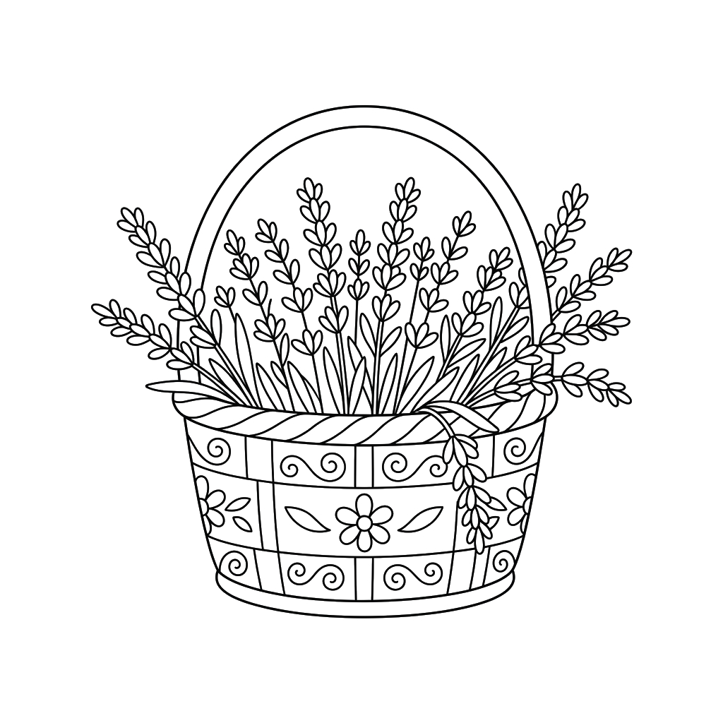 páginas para colorear de preescolar Lavanda