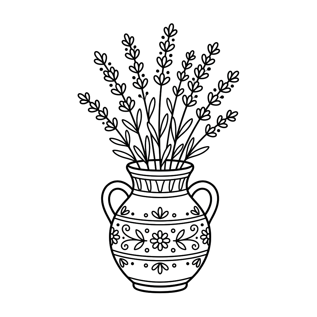 Lavanda páginas para colorear imprimibles