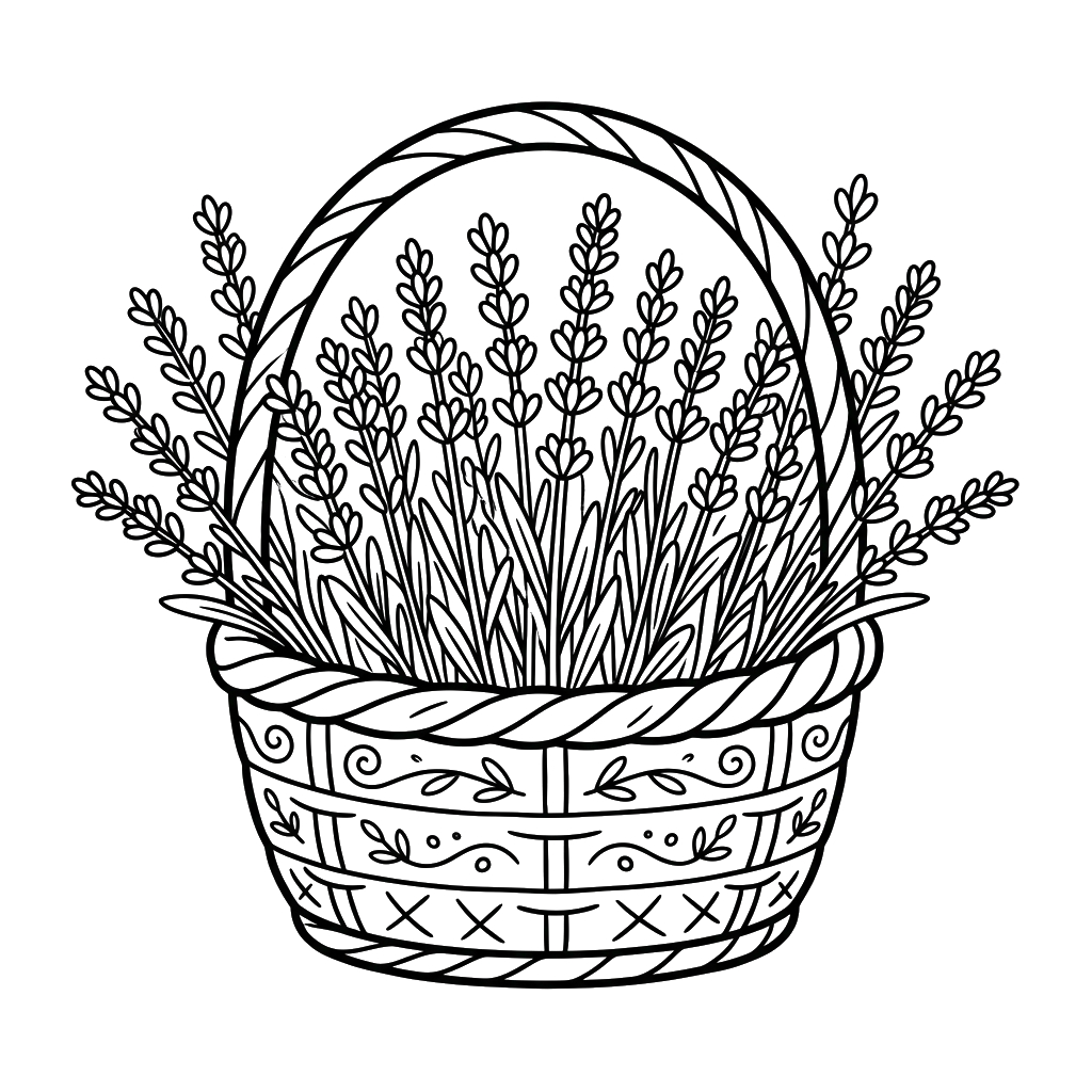 páginas para colorear Lavanda imprimibles gratis 1