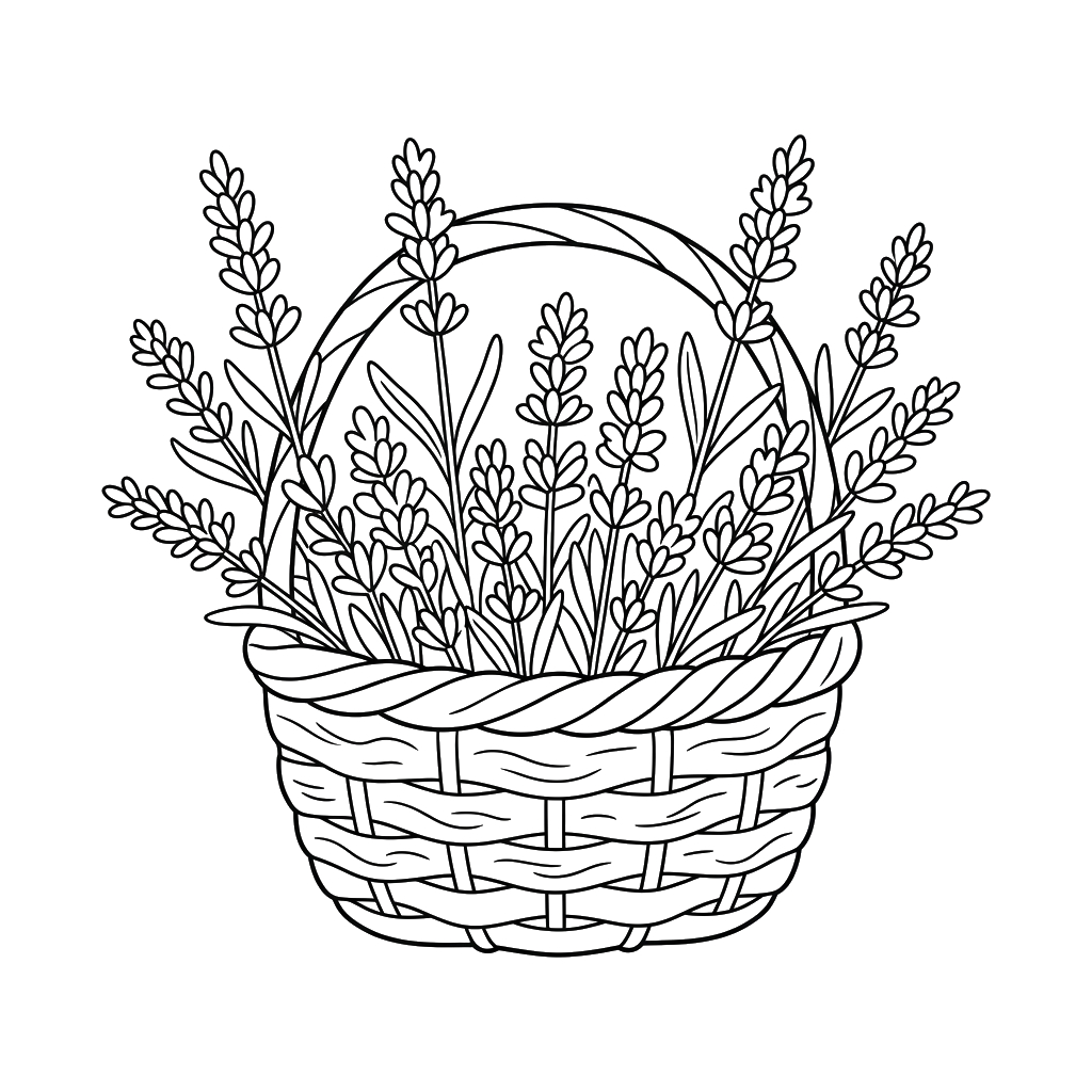 páginas para colorear imprimibles Lavanda