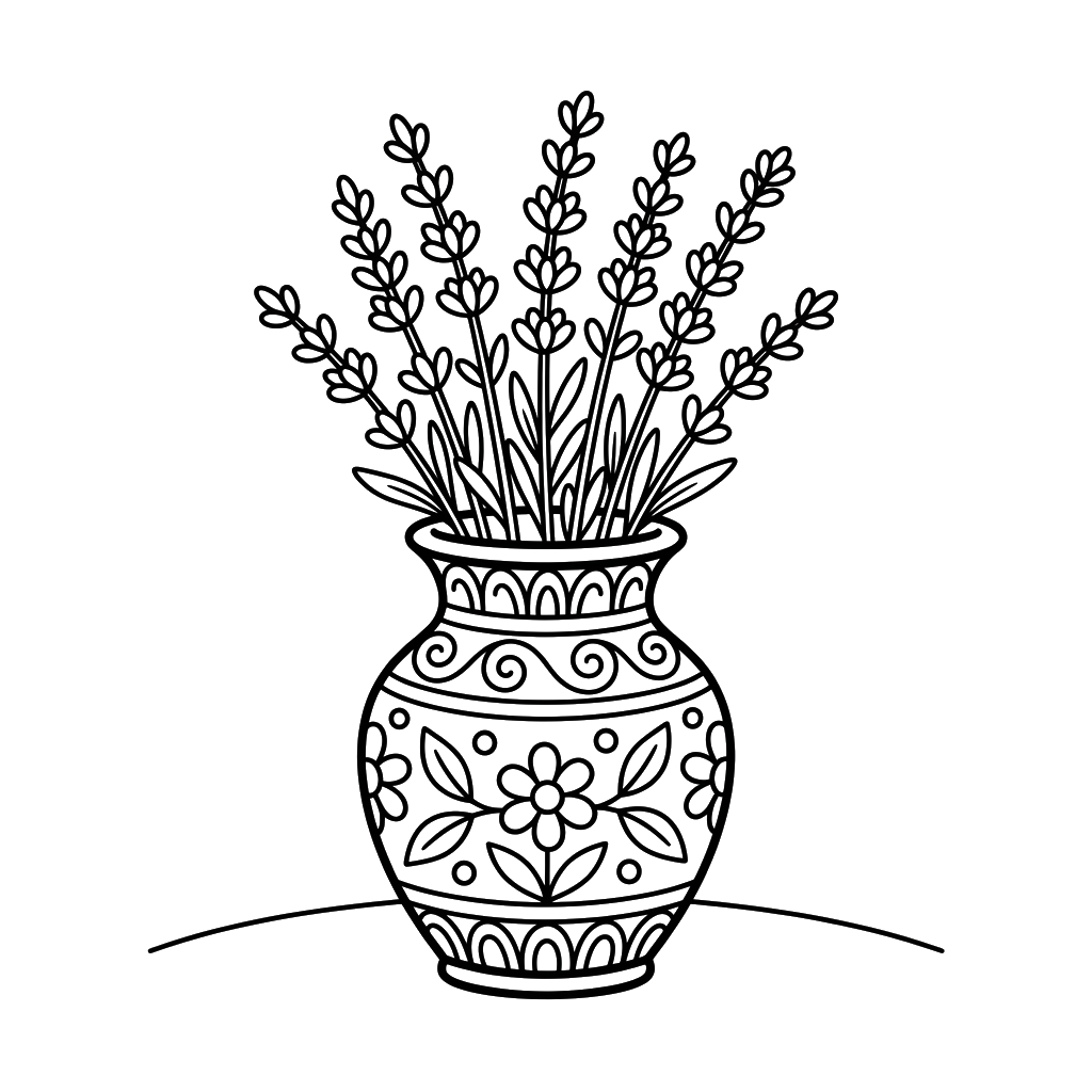 páginas para colorear detalladas de Lavanda