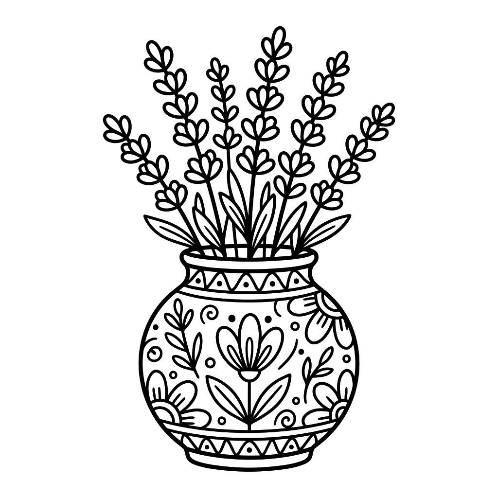 páginas para colorear kawaii lindas Lavanda