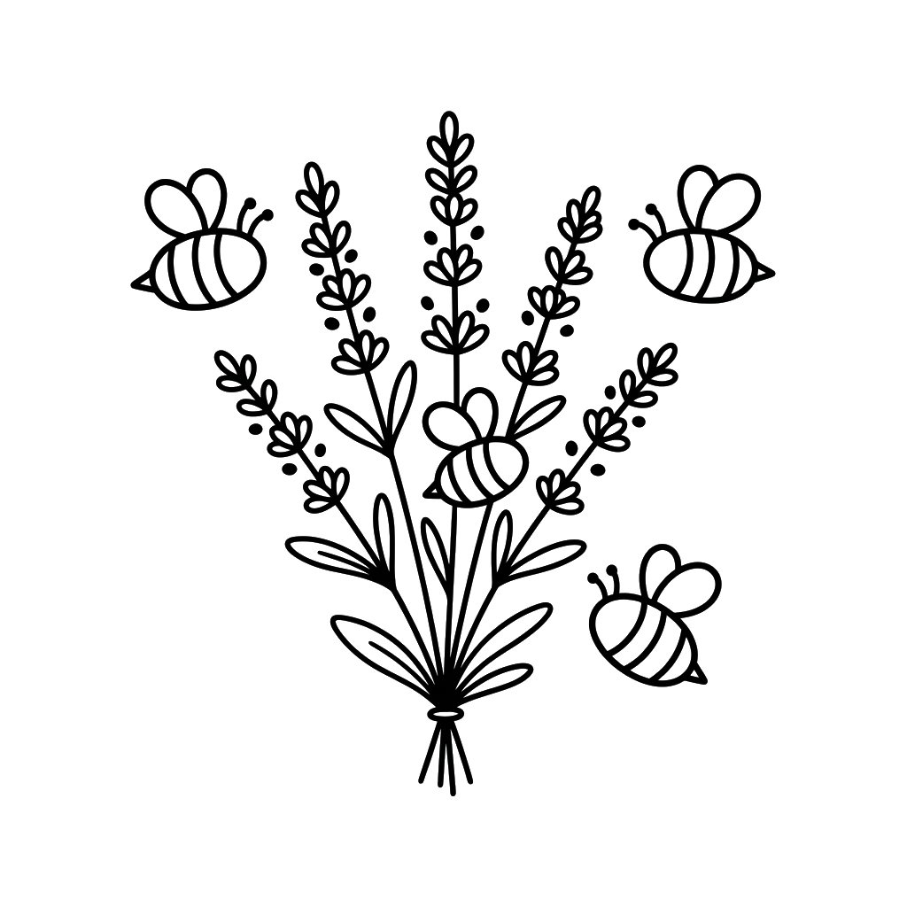 páginas para colorear Lavanda imprimibles gratis