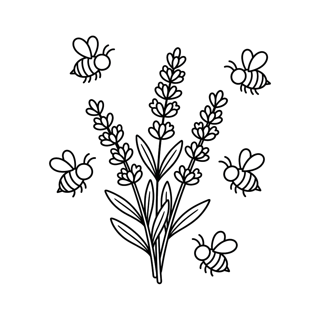 páginas para colorear para adultos Lavanda 1