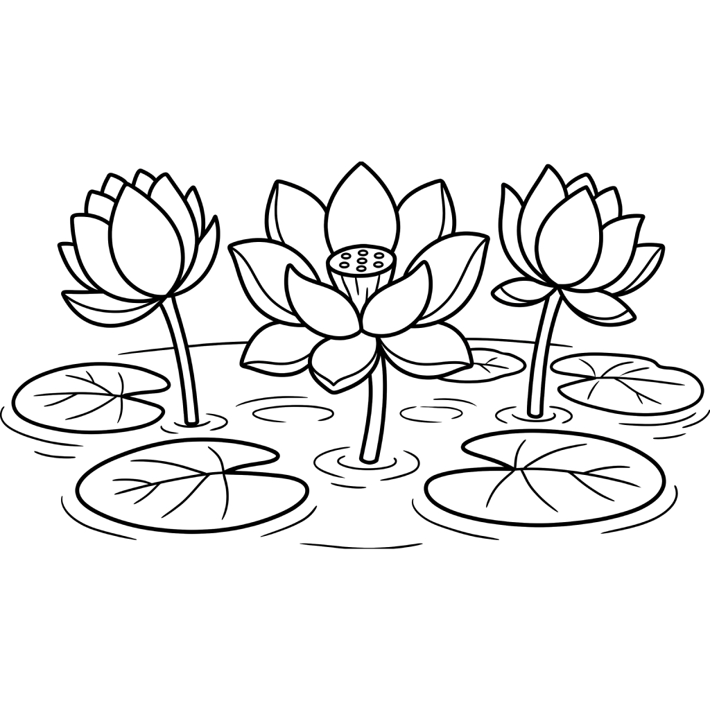 Loto páginas para colorear fáciles