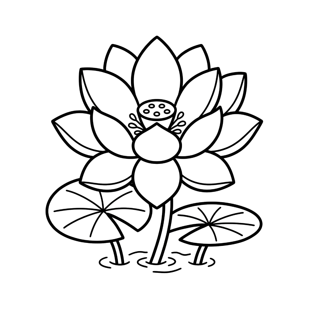 páginas para colorear lindas y fáciles de Loto