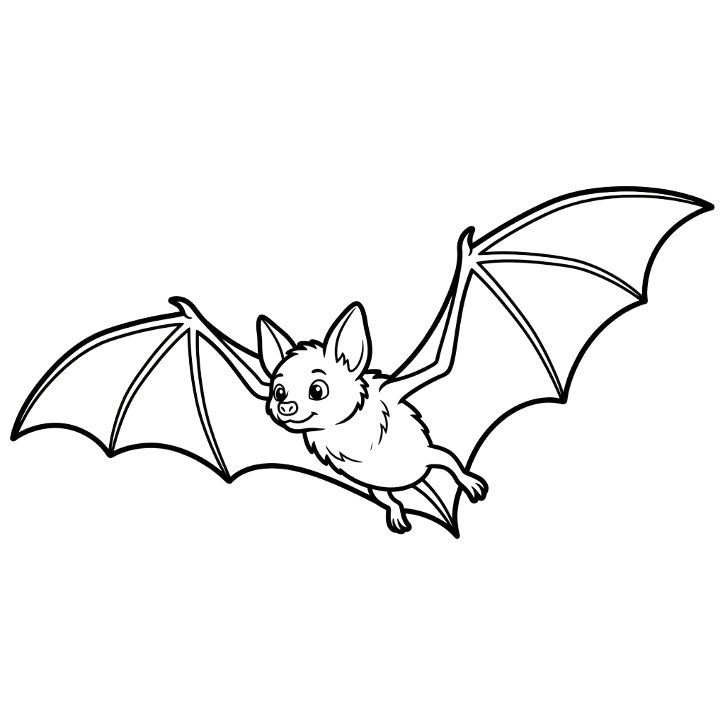 páginas para colorear de preescolar Murciélago