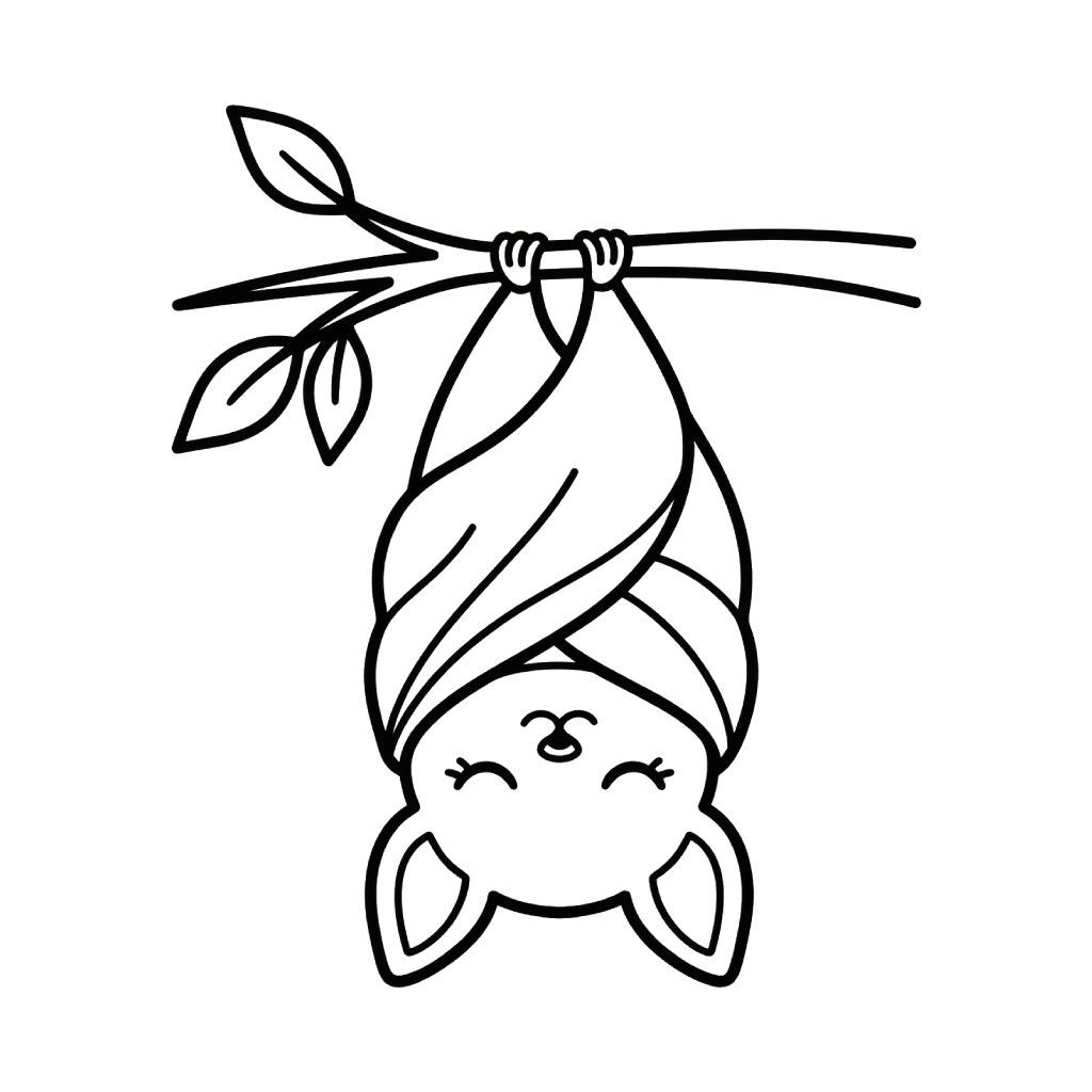 páginas para colorear imprimibles Murciélago para adultos