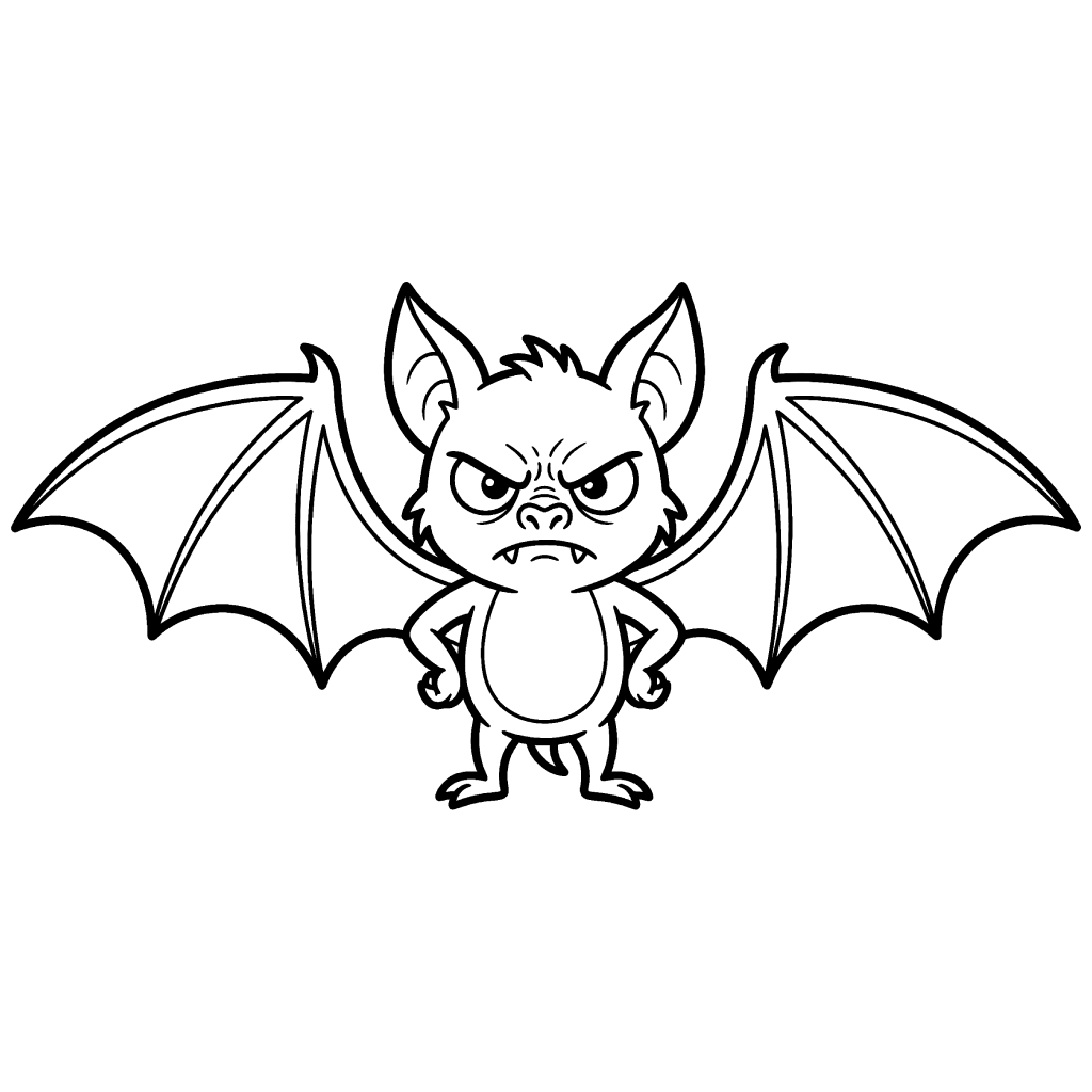 páginas para colorear detalladas de Murciélago para adultos 1