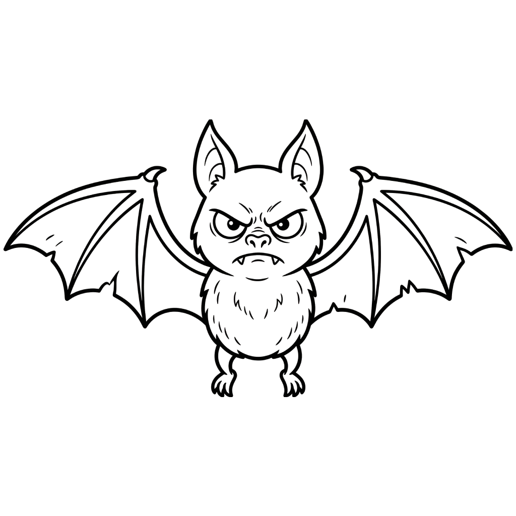 Murciélago páginas para colorear fáciles