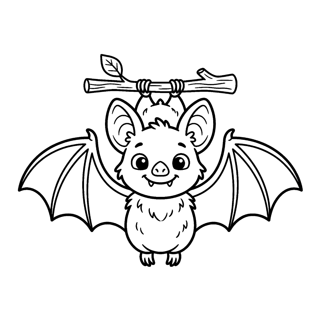 Murciélago para colorear