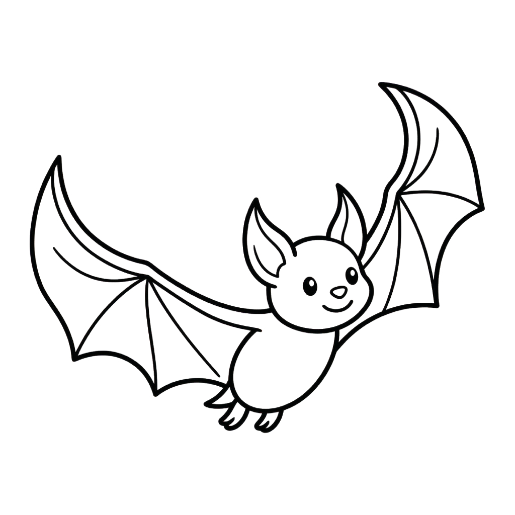 Murciélago páginas para colorear para niños