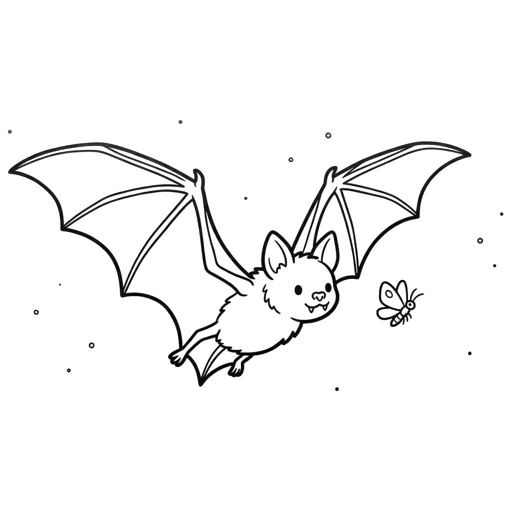 páginas para colorear Murciélago imprimibles