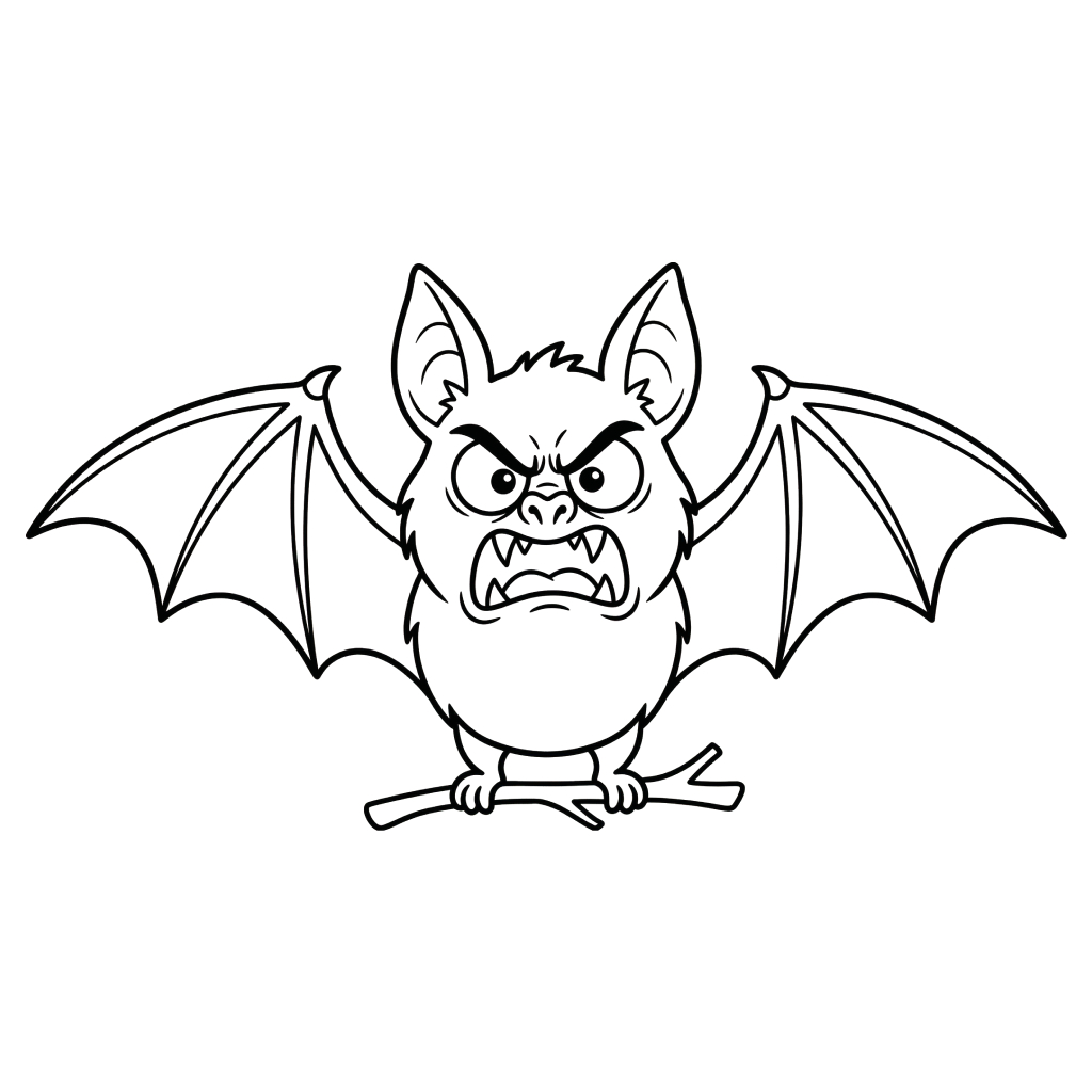 páginas para colorear kawaii lindas Murciélago