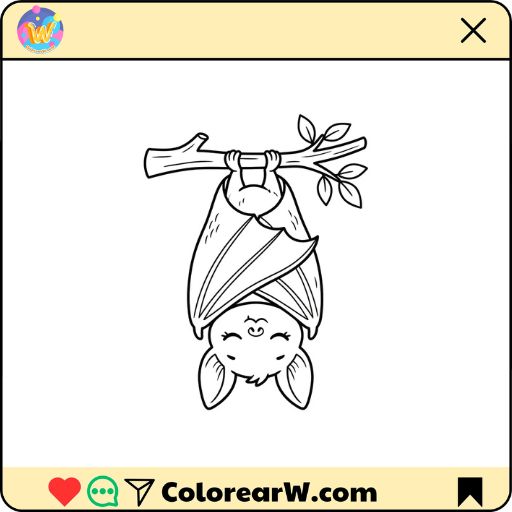 Murciélago para colorear thumbnail