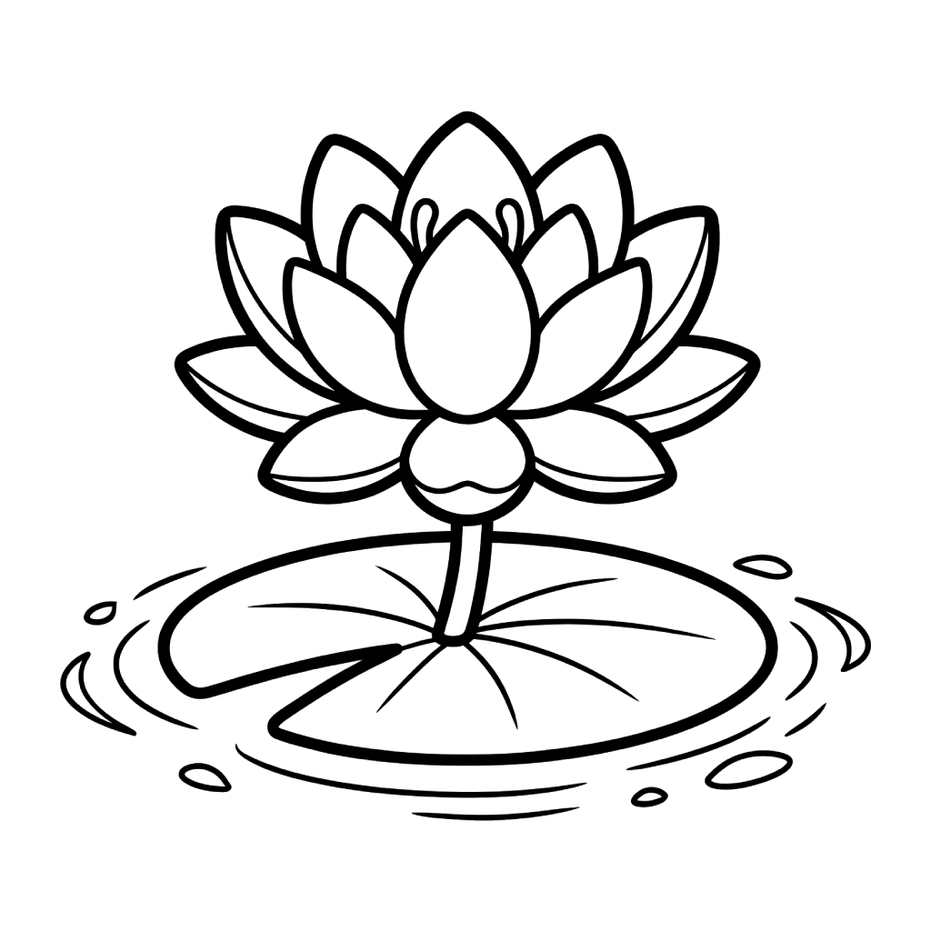 dibujos para colorear Nenúfar