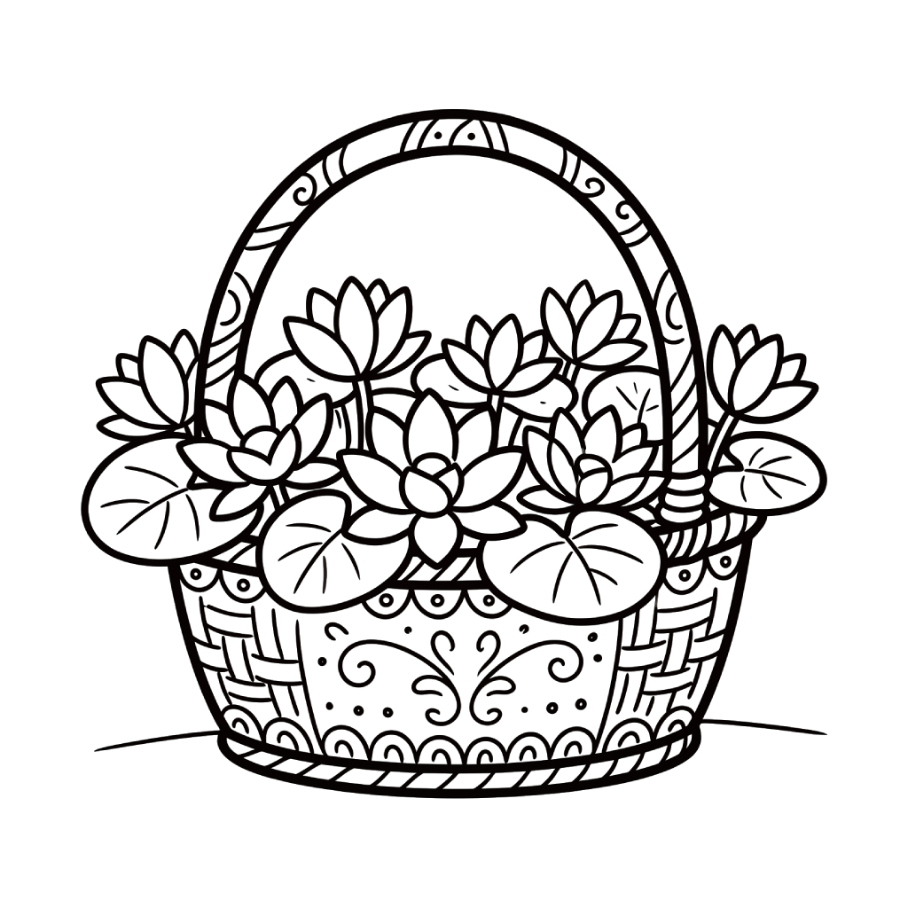 páginas para colorear gratis para adultos Nenúfar