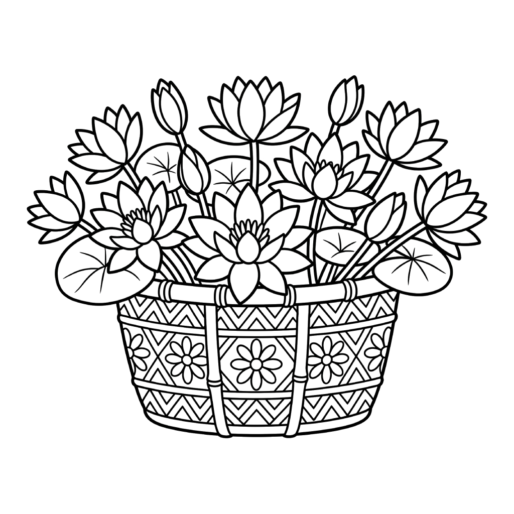 colorear páginas de Nenúfar