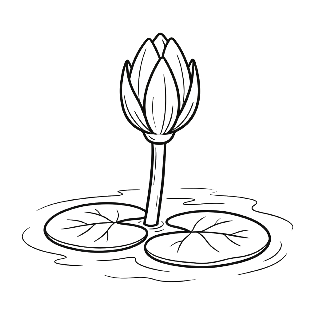 Nenúfar páginas para colorear gratis