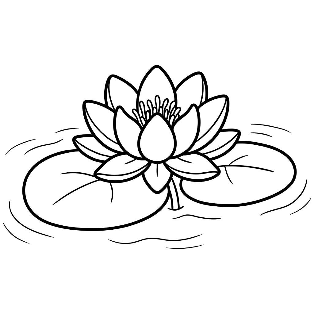 para colorear Nenúfar 1