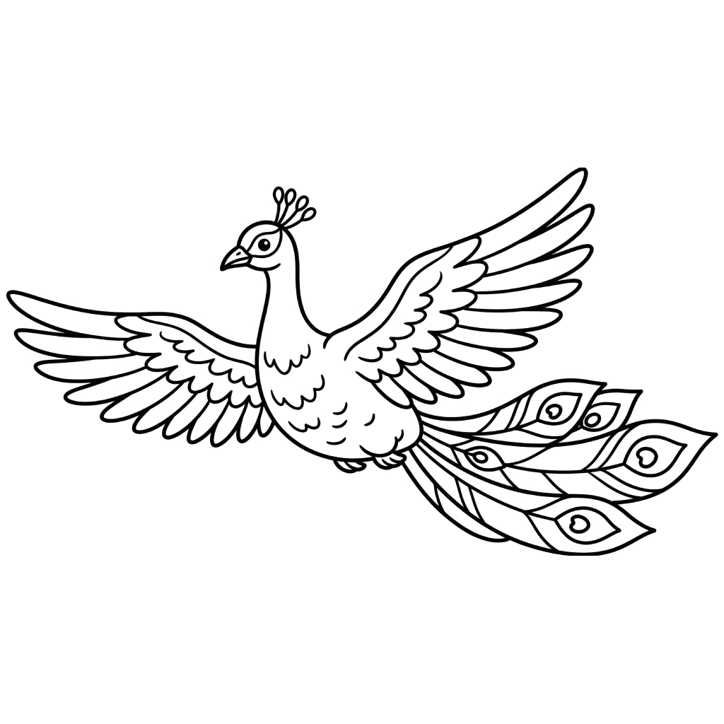 páginas para colorear imprimibles gratis Pavo Real