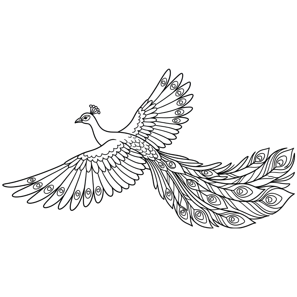 páginas para colorear gratis Pavo Real para adultos