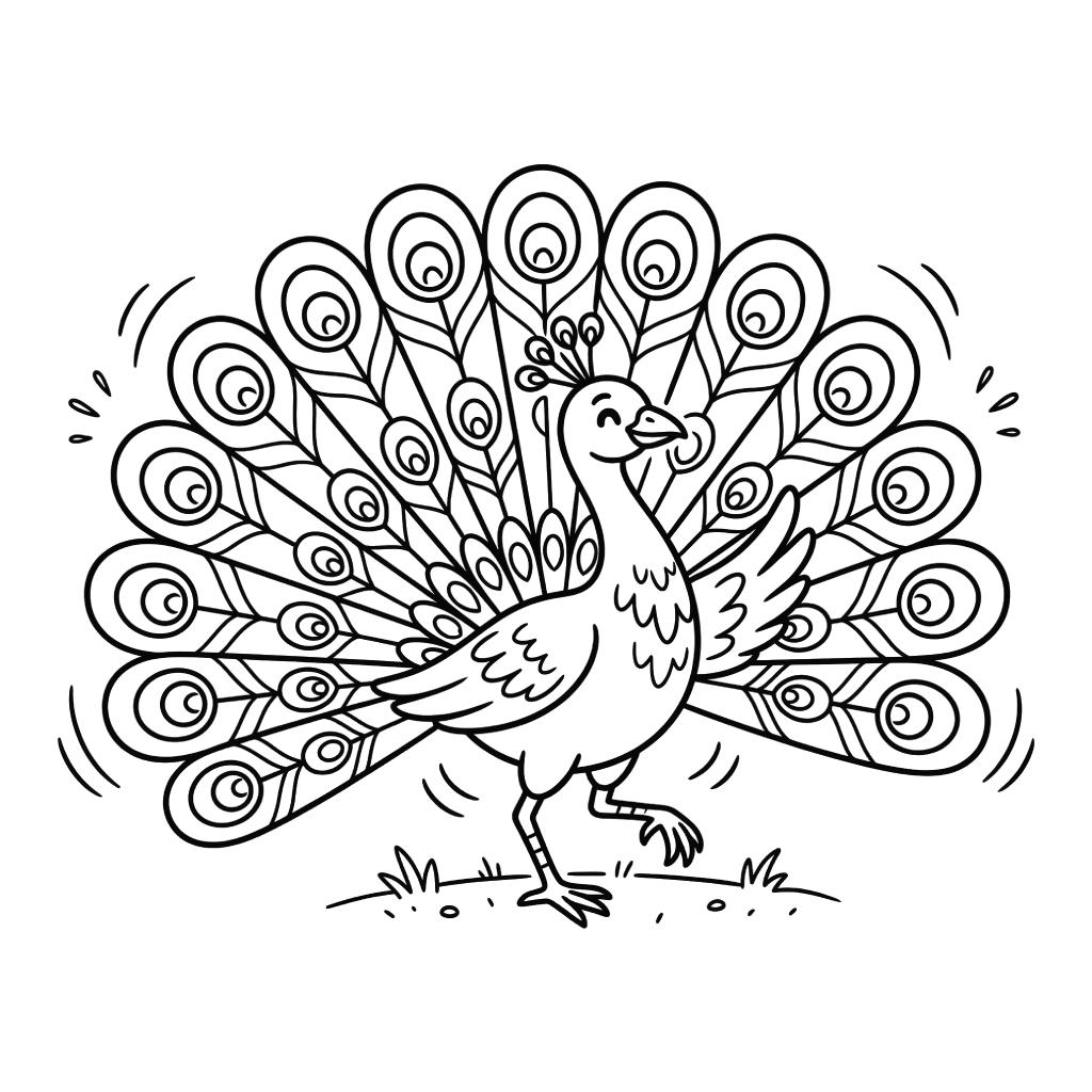 páginas para colorear Pavo Real imprimibles gratis