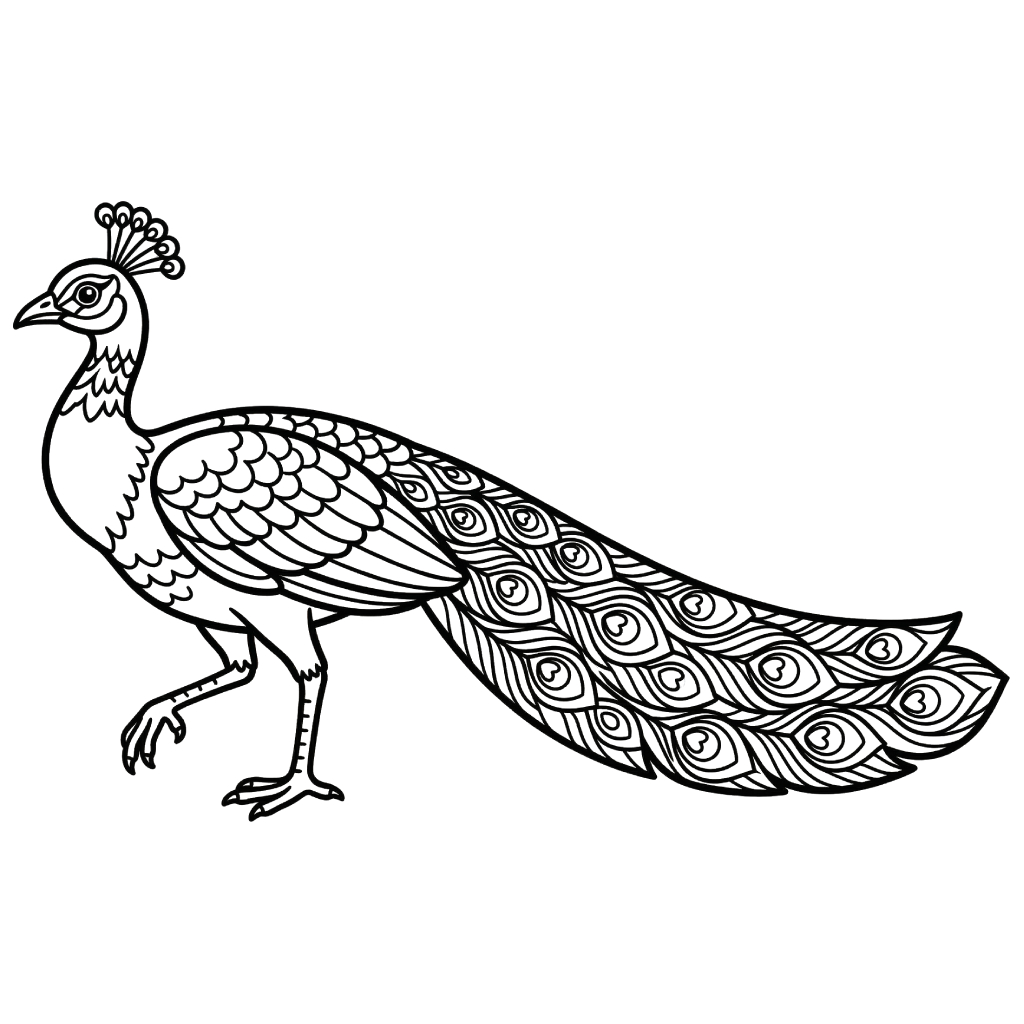 páginas para colorear Pavo Real