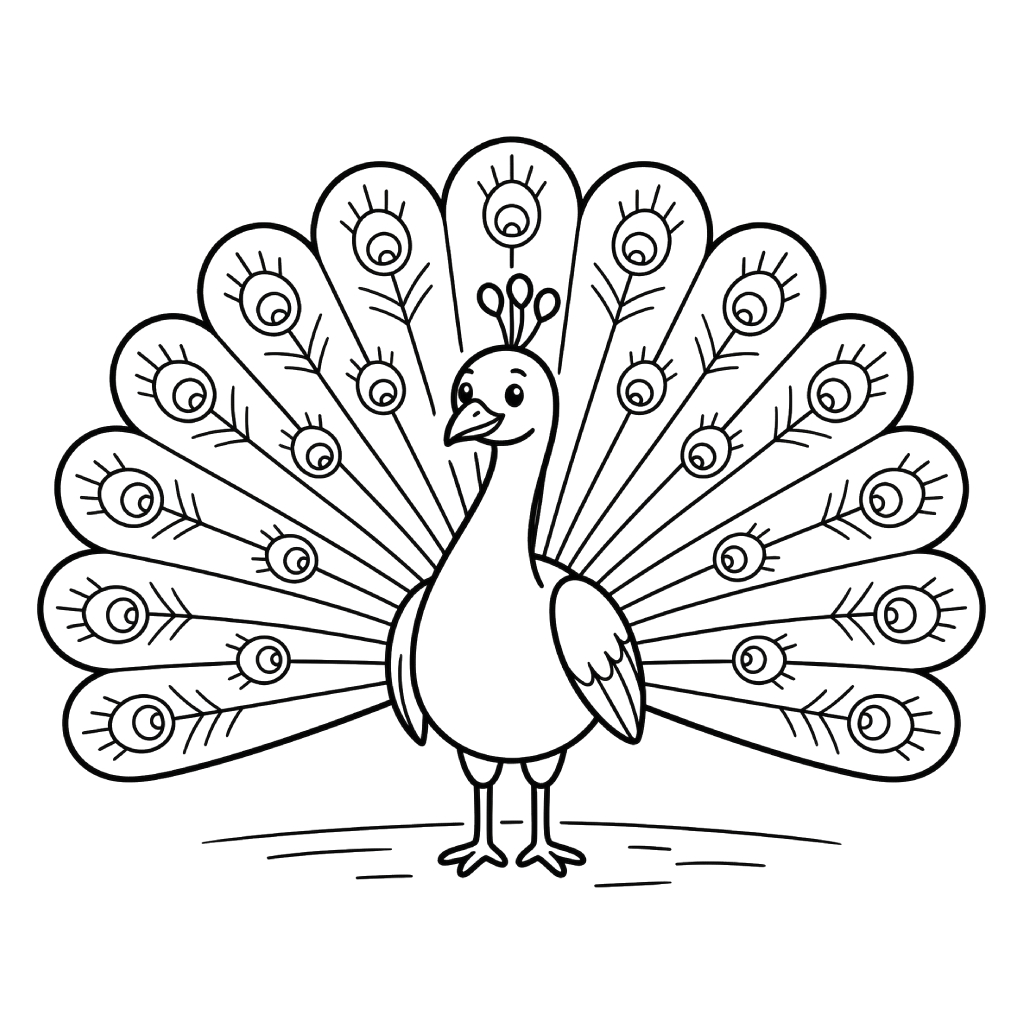 páginas para colorear Pavo Real imprimibles