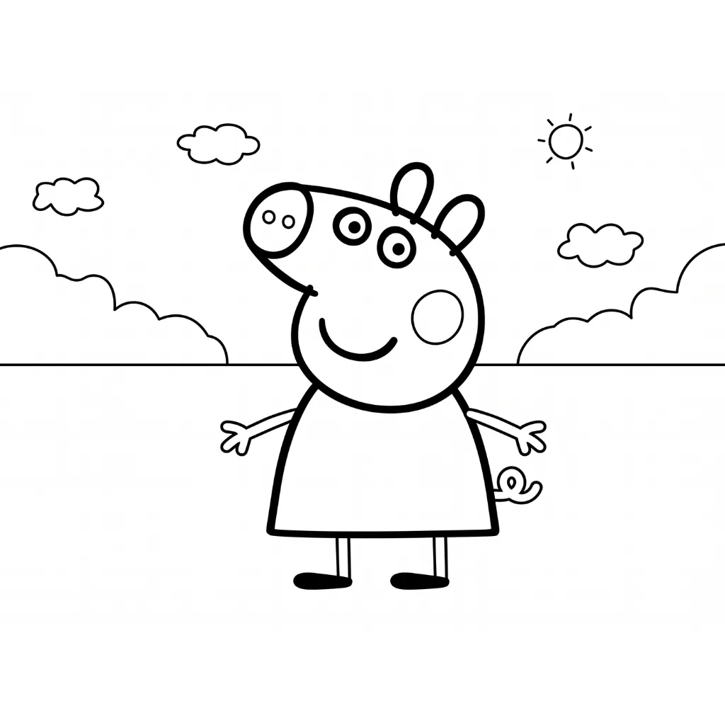 Peppa Pig páginas para colorear gratis 4