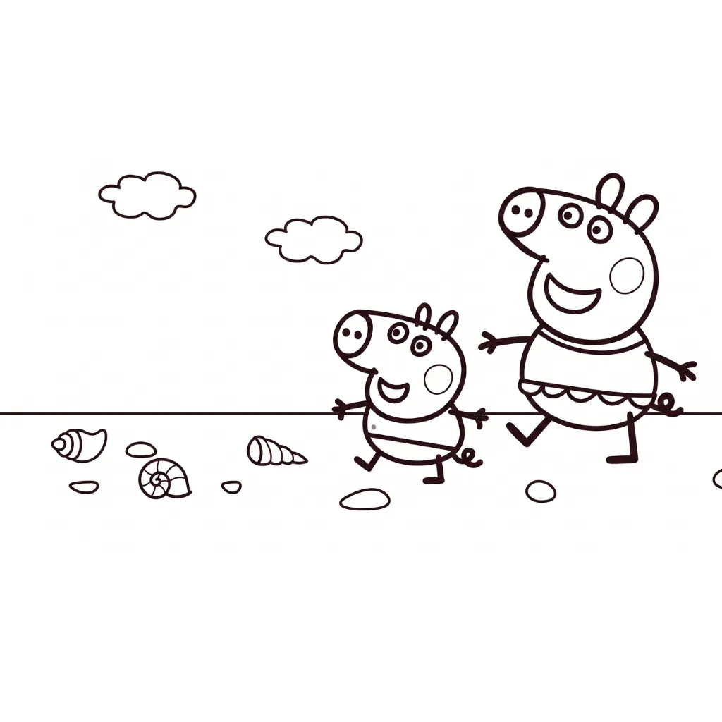 Peppa Pig páginas para colorear para imprimir gratis